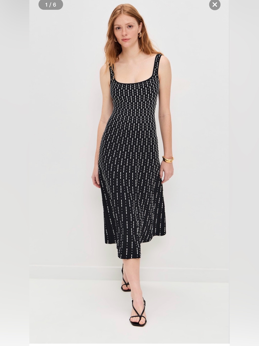 Nwt Staud Ellison Midi Dress, Sz Large